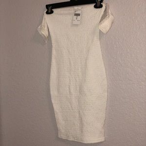 Off the shoulder mini dress